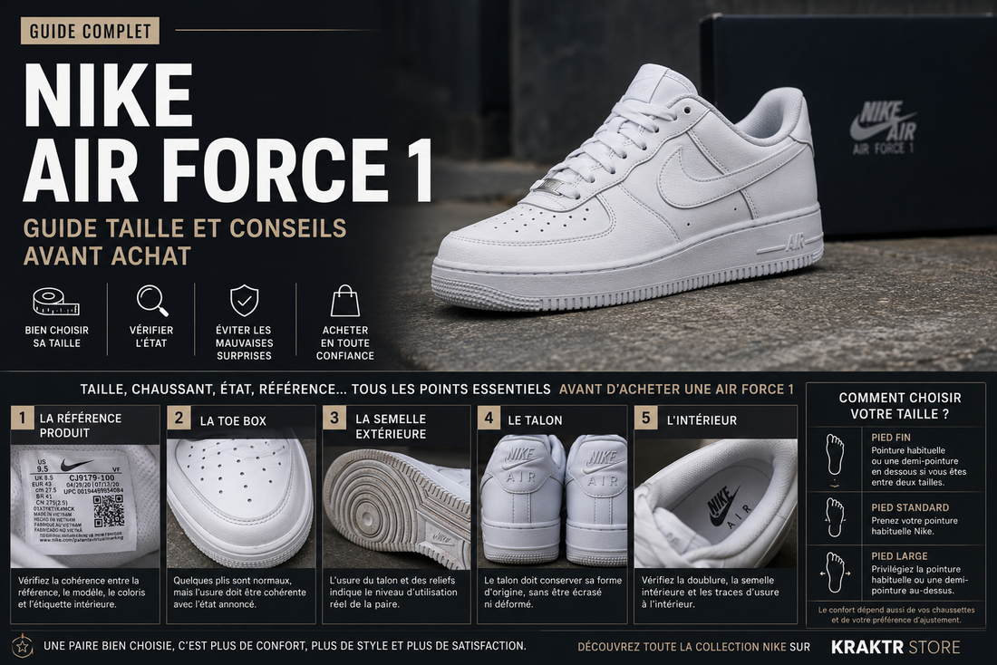 Nike Air Force 1 – guide taille et conseils avant achat KRAKTR STORE