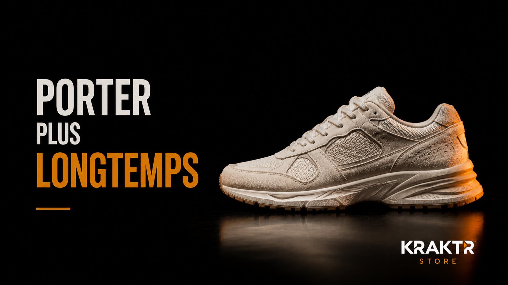 Sneaker entretenue et durable illustrant une consommation plus responsable chez KRAKTR STORE.