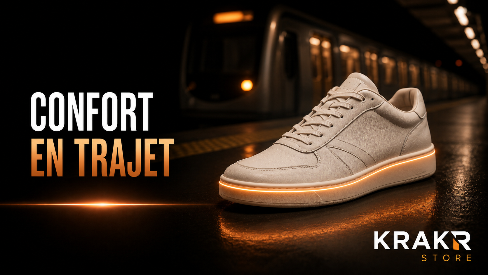 Sneaker premium adaptée aux transports en commun avec confort et stabilité – KRAKTR STORE