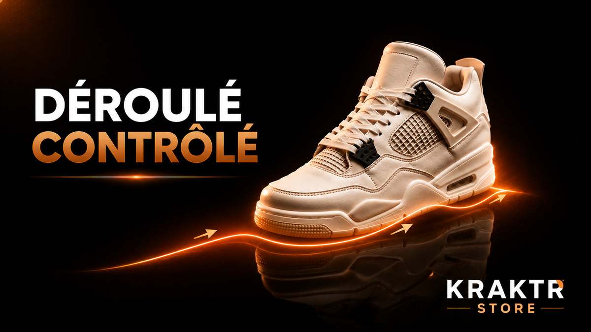 Contrôle de la régularité du déroulé de la semelle d'une sneaker premium avant sa mise en vente | KRAKTR STORE