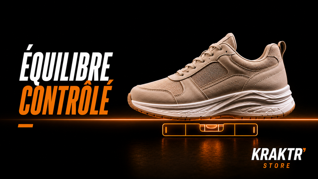 Sneaker premium illustrant le contrôle de son équilibre avant mise en vente – KRAKTR STORE