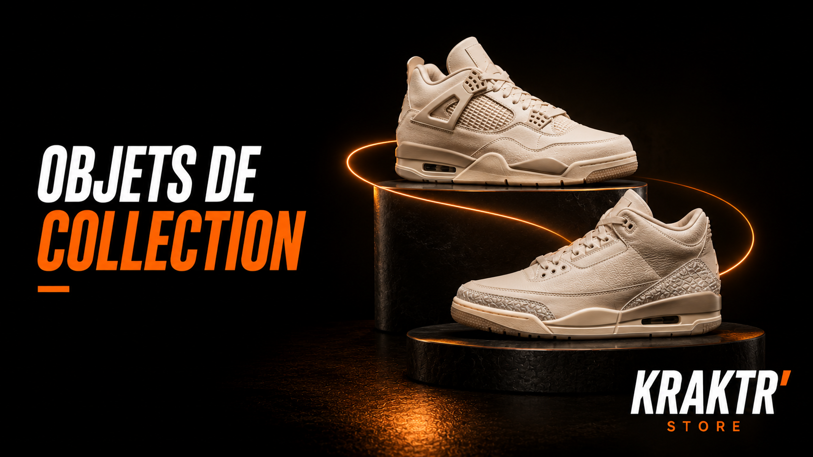 Deux sneakers premium illustrant l'évolution des sneakers en véritables objets de collection – KRAKTR STORE