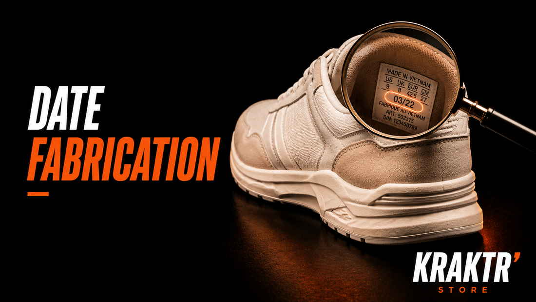 Sneaker premium avec date de fabrication mise en évidence pour contrôler son ancienneté – KRAKTR STORE