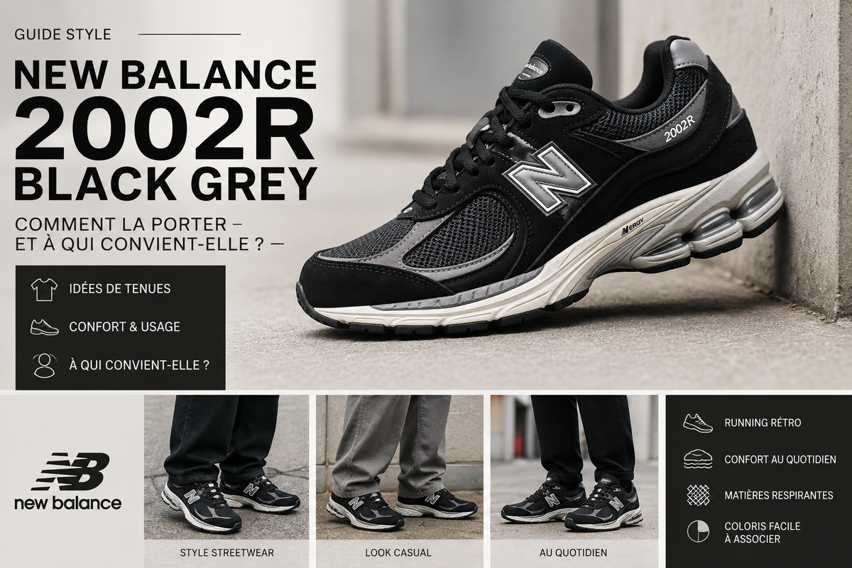 New Balance 2002R Black Grey – guide style KRAKTR STORE
