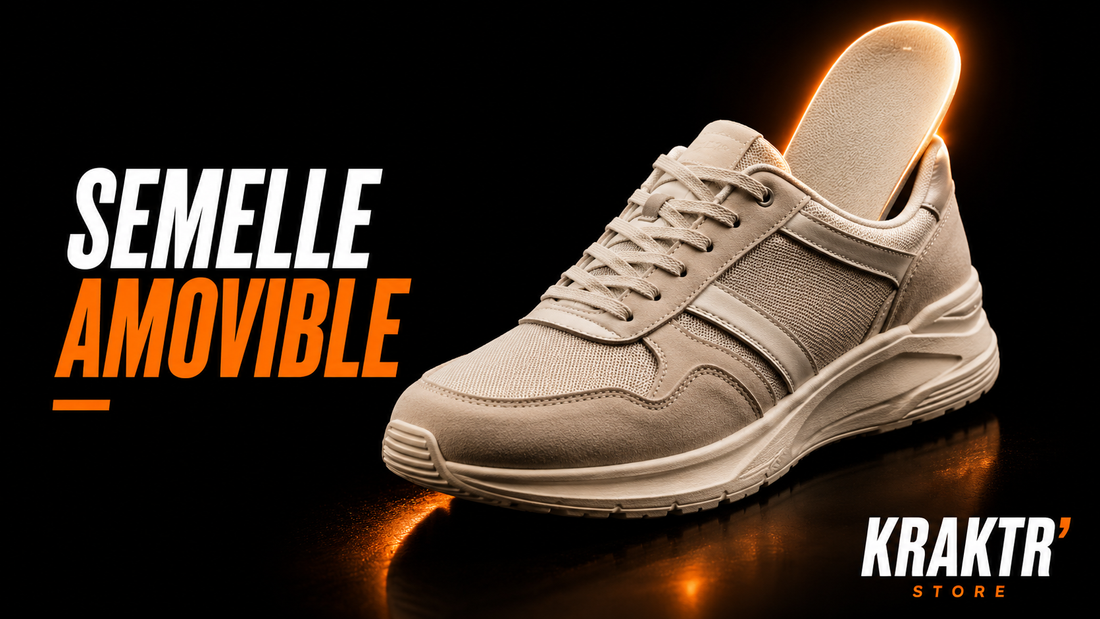 Sneaker premium avec une véritable semelle intérieure amovible illustrant le confort et la facilité d'entretien – KRAKTR STORE