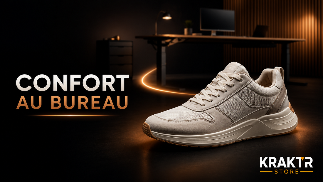Sneaker premium pour bureau assis-debout offrant stabilité et confort quotidien | KRAKTR STORE