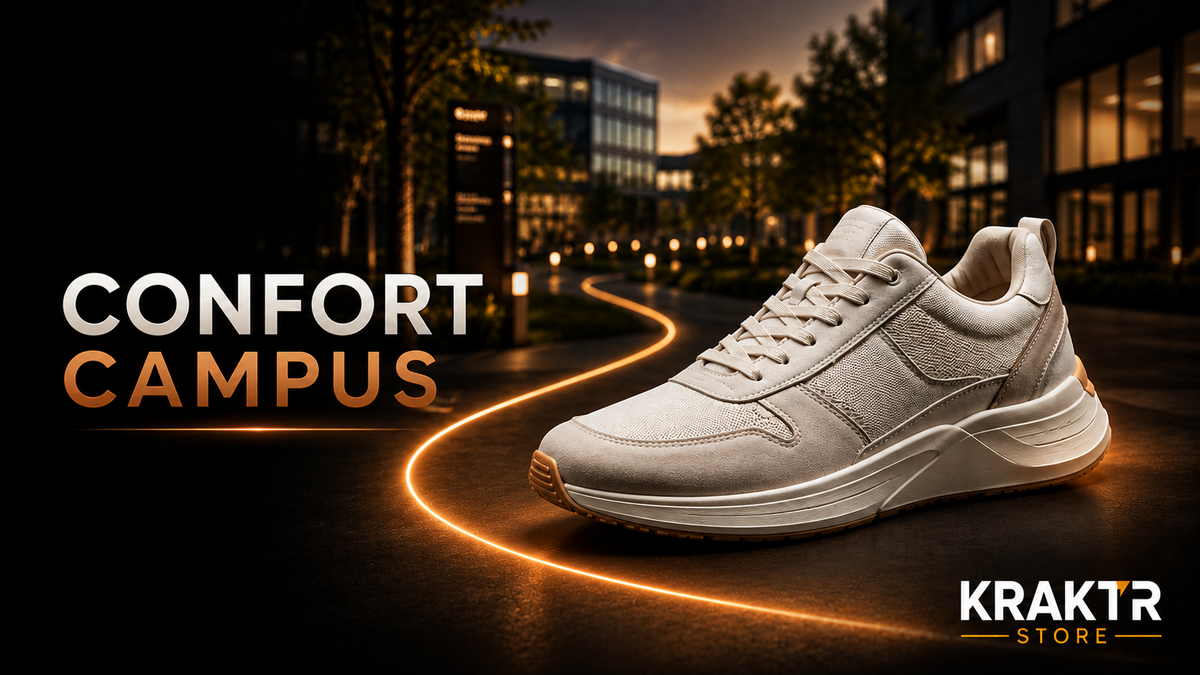 Sneaker premium confortable pour les longues journées sur un campus universitaire | KRAKTR STORE