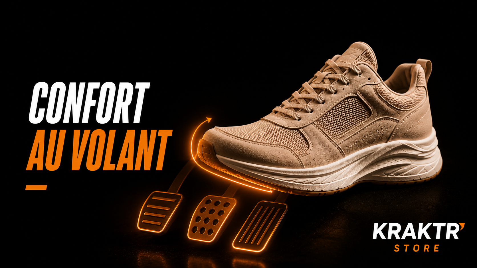 Sneaker premium illustrant le confort et la précision de conduite sur les longs trajets – KRAKTR STORE