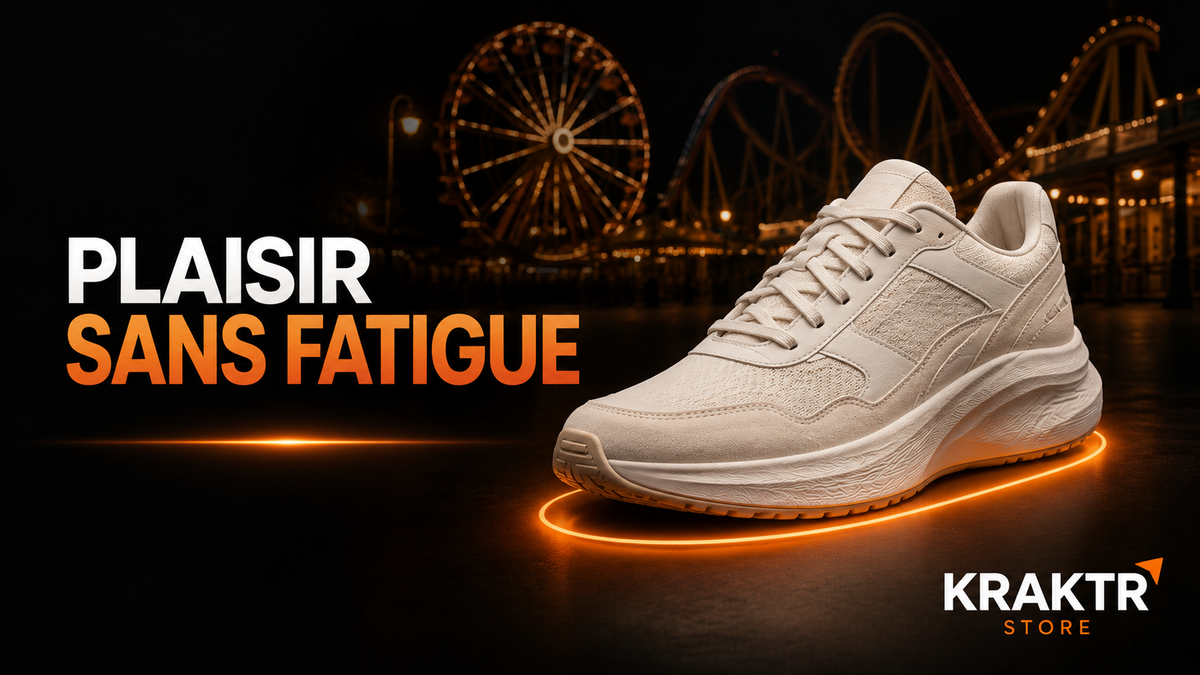 Sneaker premium adaptée aux longues journées dans un parc d'attractions – KRAKTR STORE