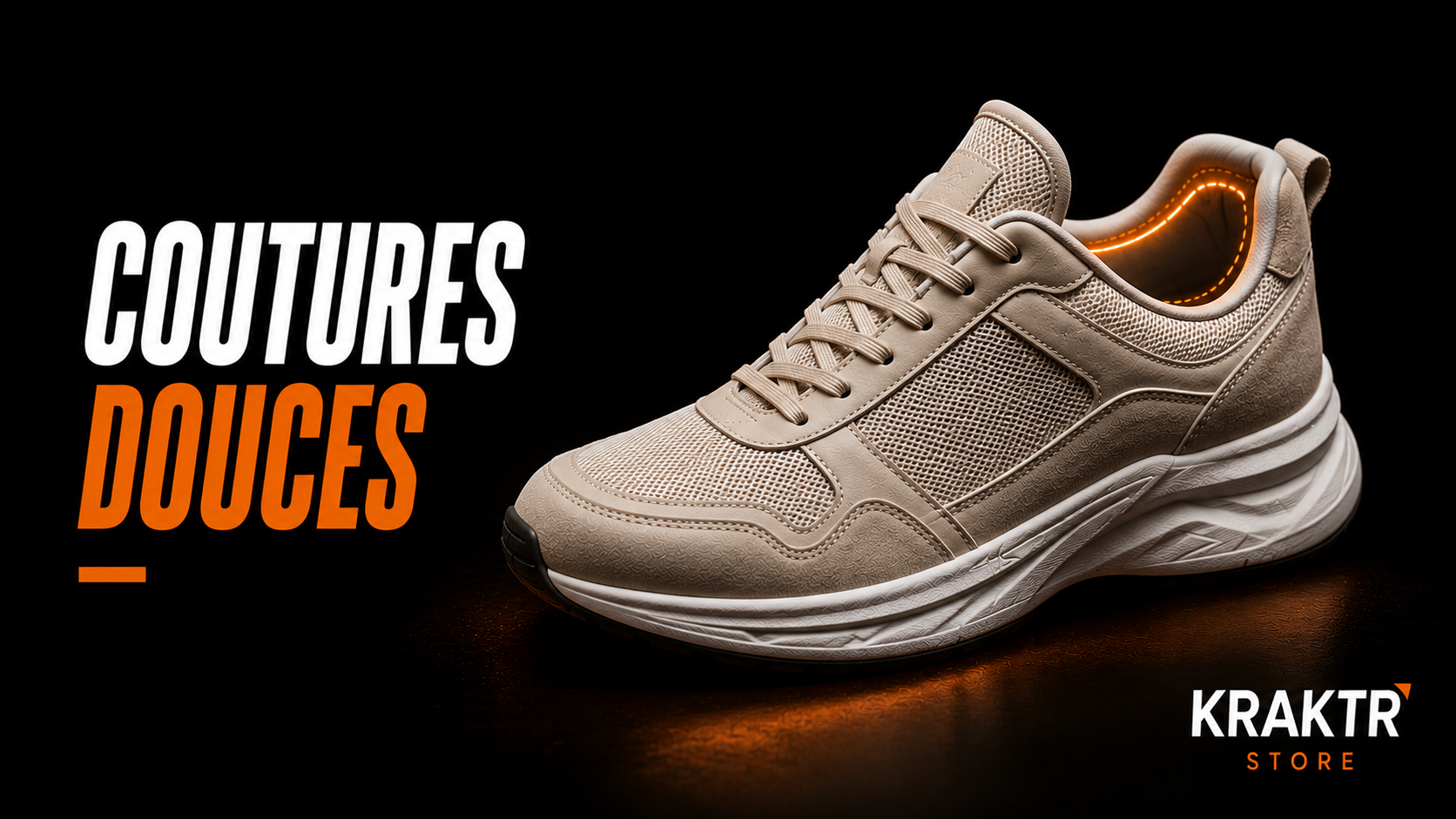 Sneaker premium avec coutures intérieures confortables adaptées aux pieds sensibles – KRAKTR STORE