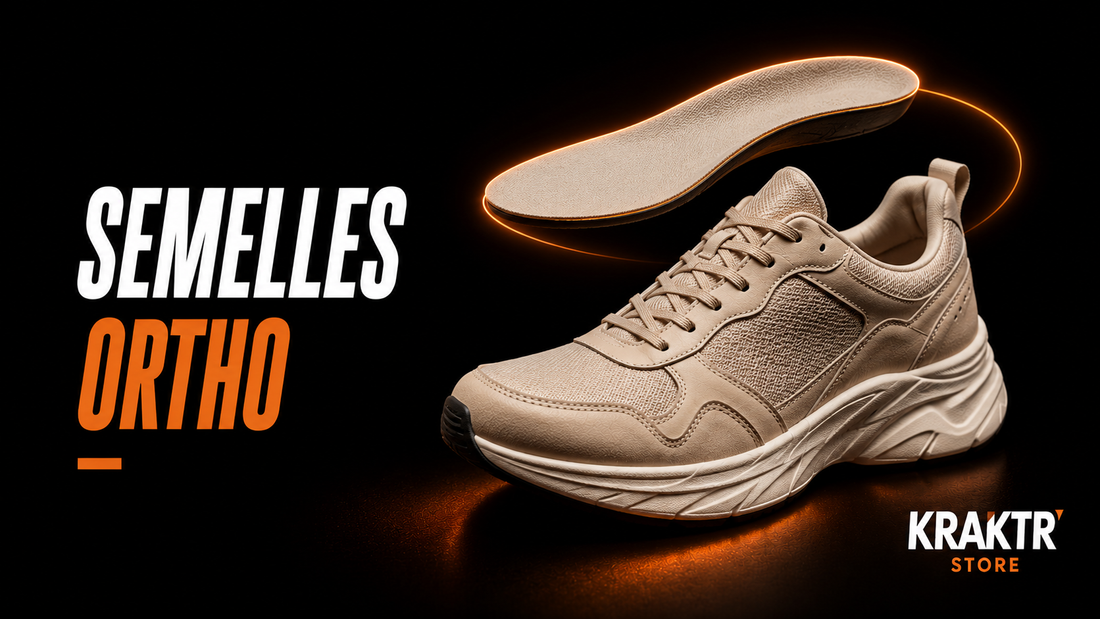 Sneaker premium compatible avec des semelles orthopédiques illustrant un maintien optimal et un confort durable – KRAKTR STORE