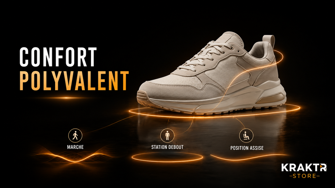Sneaker premium adaptée à une journée alternant marche, station debout et position assise | KRAKTR STORE