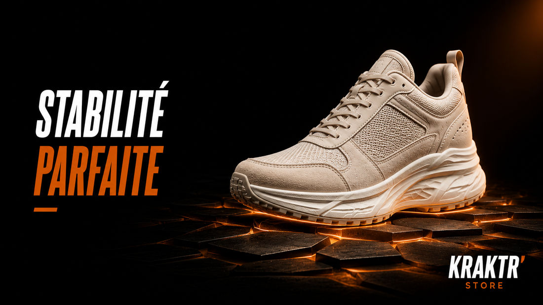 Sneaker premium illustrant une excellente stabilité sur terrain irrégulier – KRAKTR STORE