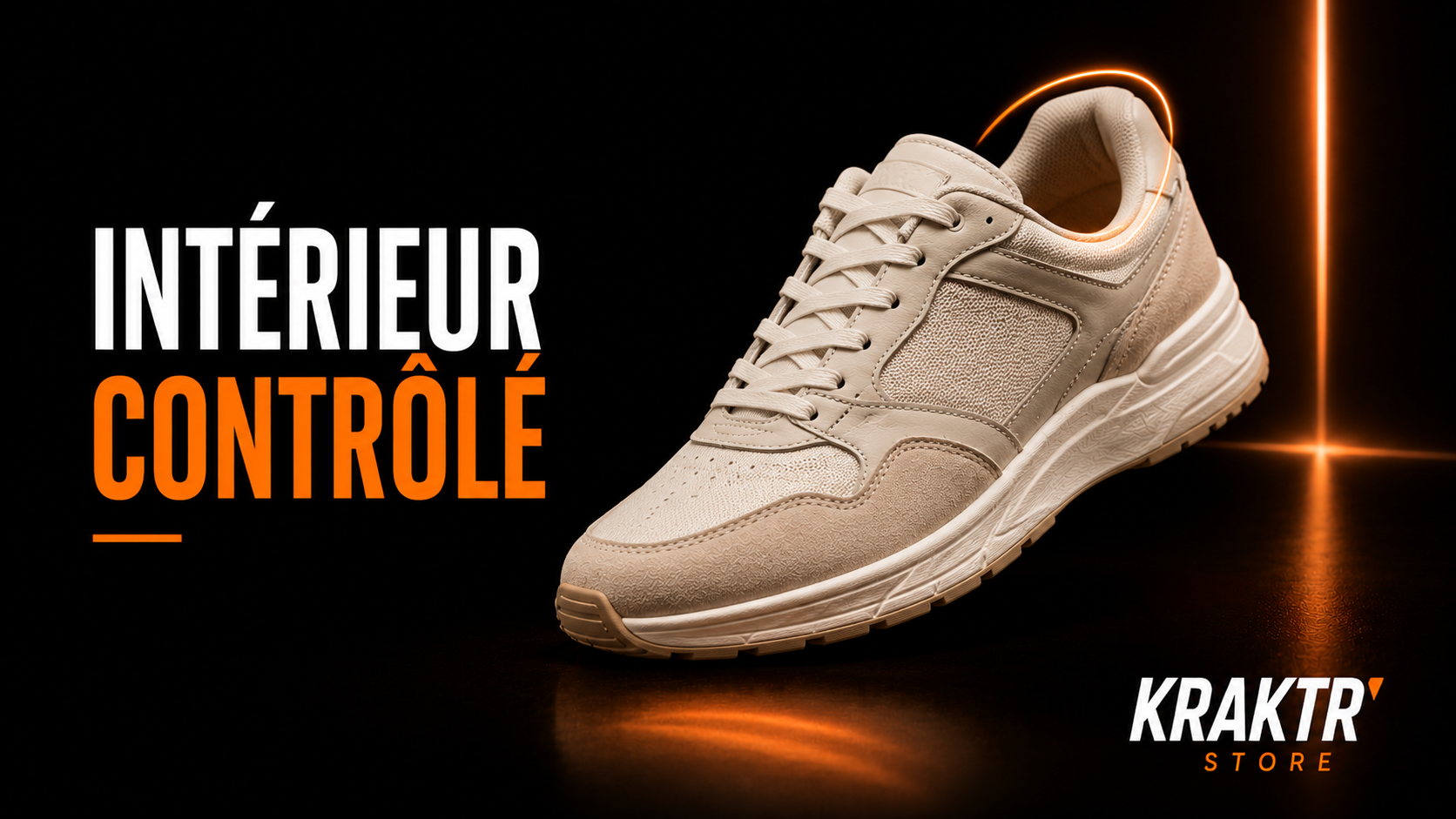 Sneaker premium illustrant le contrôle de l'usure intérieure au niveau du talon – KRAKTR STORE