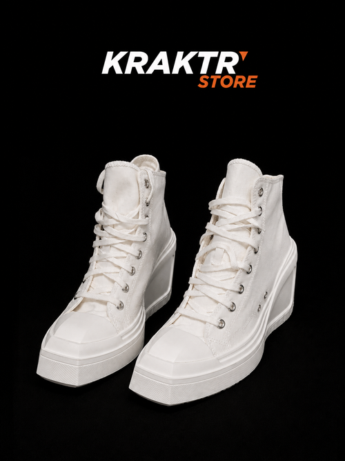 Converse Chuck 70 De Luxe Wedge Hi Femme Blanche Taille 37.5 | KRAKTR STORE