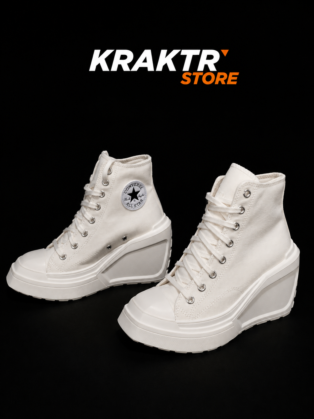 Converse Chuck 70 De Luxe Wedge Hi Femme Blanche Taille 37.5 | KRAKTR STORE