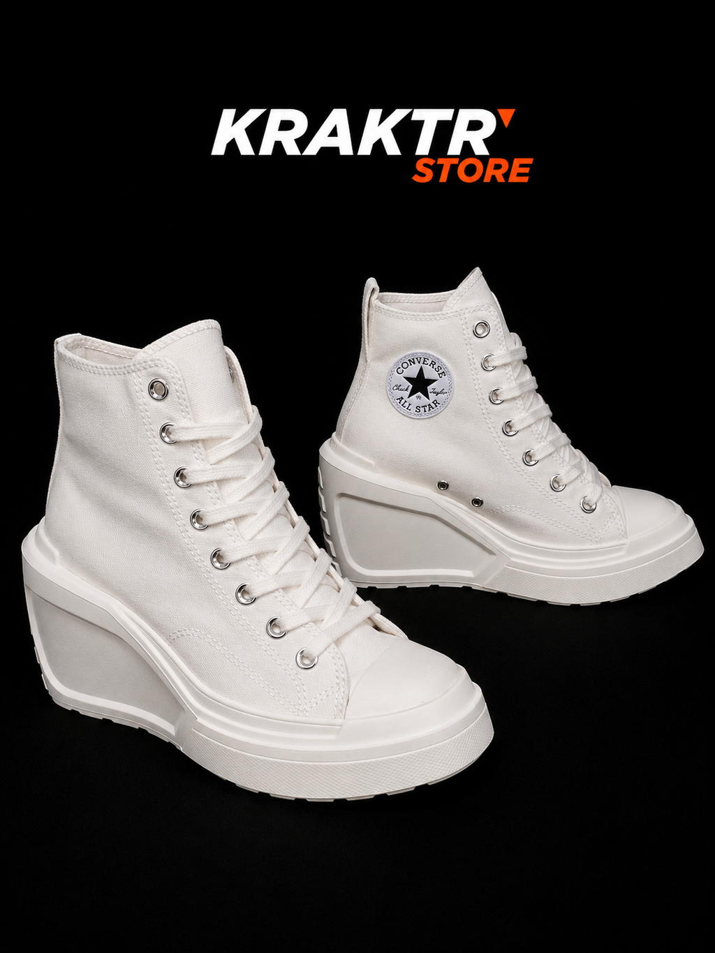 Converse Chuck 70 De Luxe Wedge Hi Femme Blanche Taille 37.5 | KRAKTR STORE
