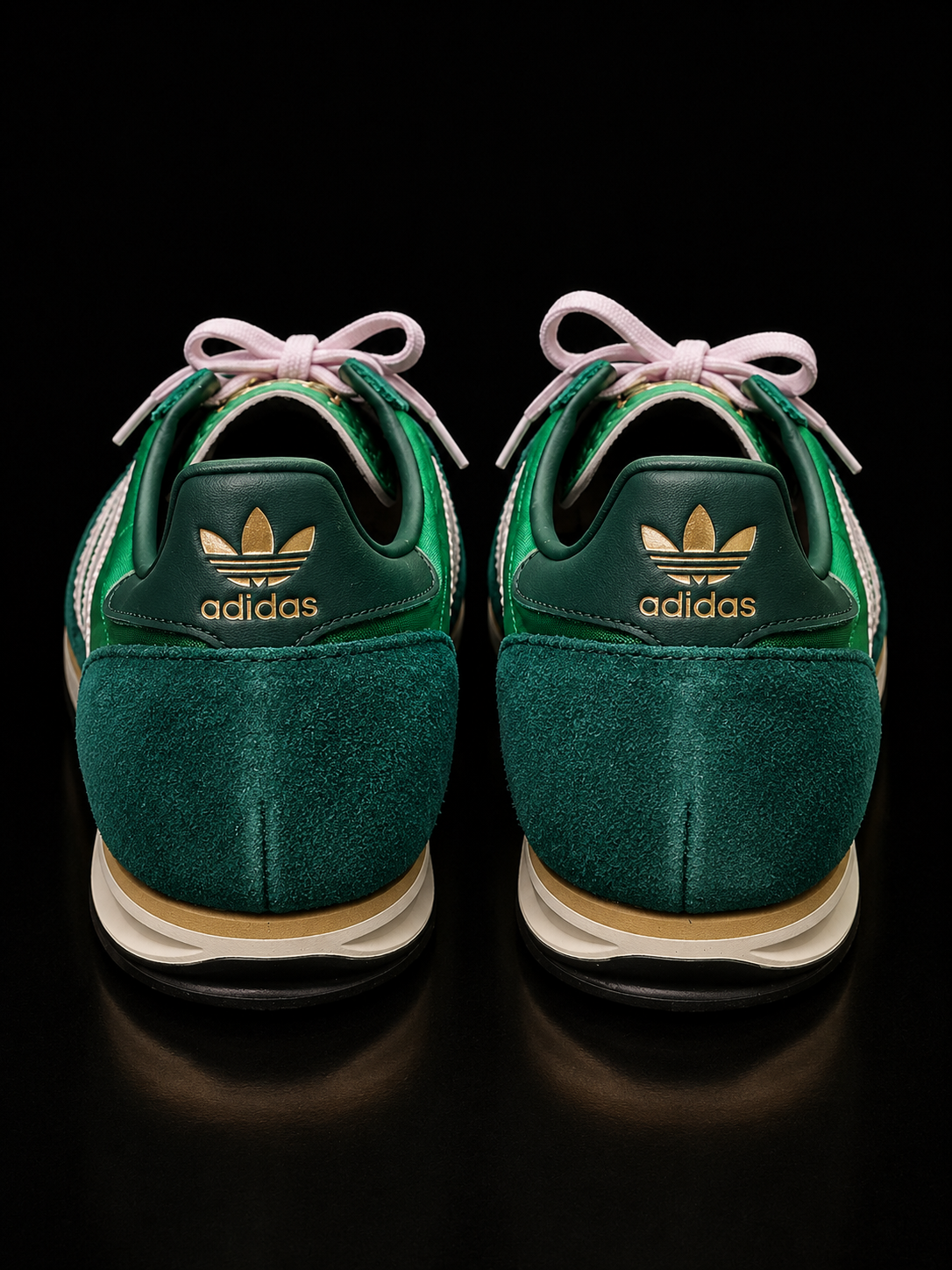 Adidas SL 72 OG W IE3427 Femme vue arrière avec logos Trefoil dorés sur les talons