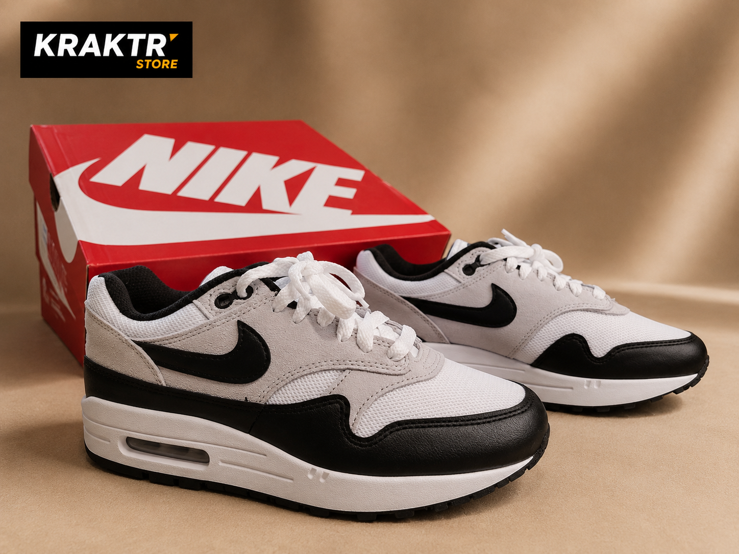 Nike Air Max 1 Essential White Black 38.5 | KRAKTR STORE