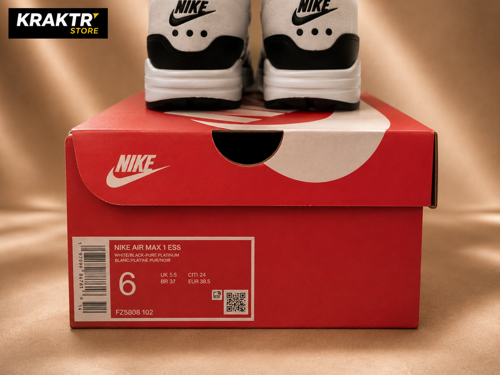 Nike Air Max 1 Essential White Black 38.5 | KRAKTR STORE