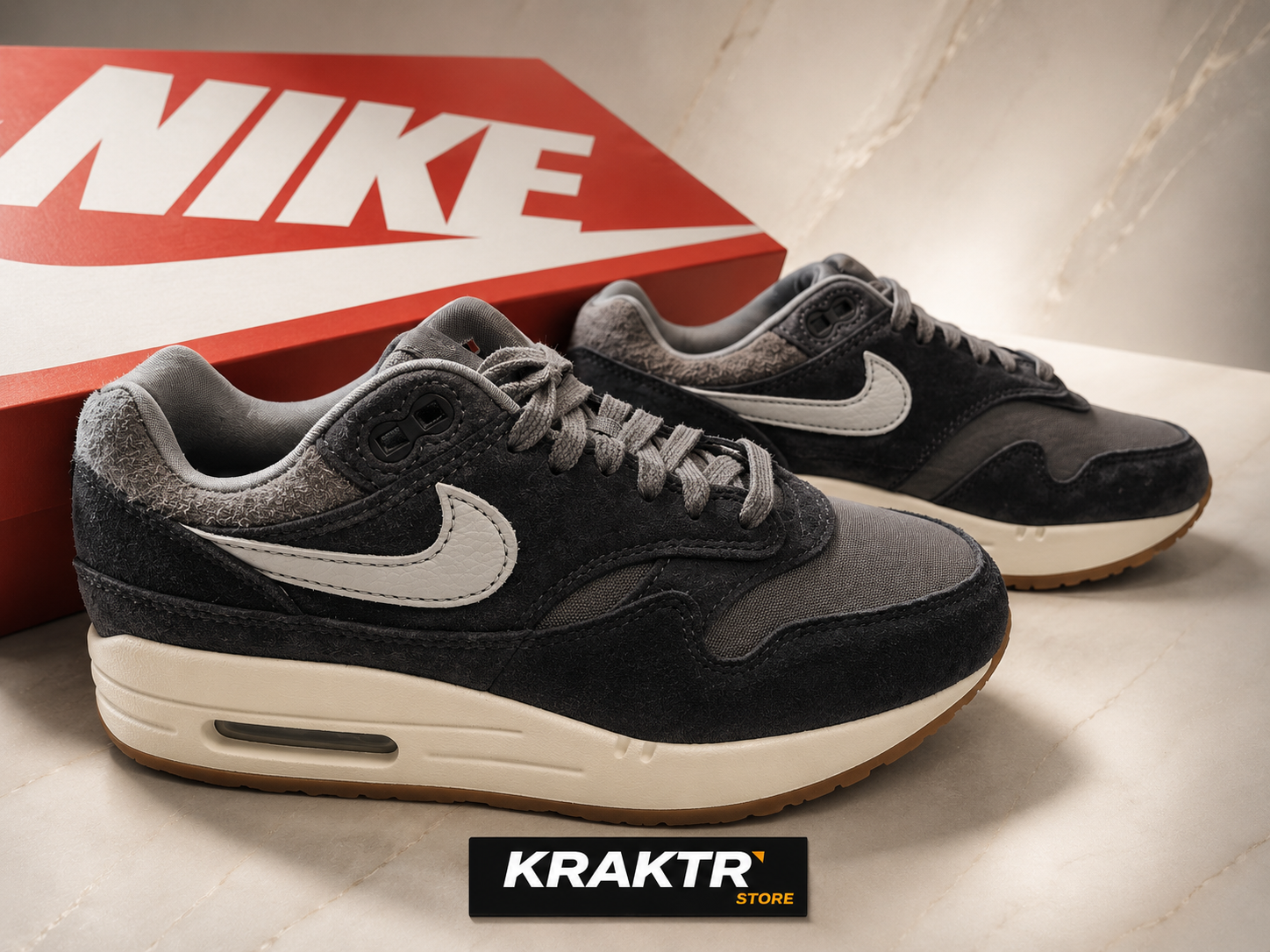 Nike Air Max 1 PRM Soft Grey Neutral Grey Femme – Taille 36