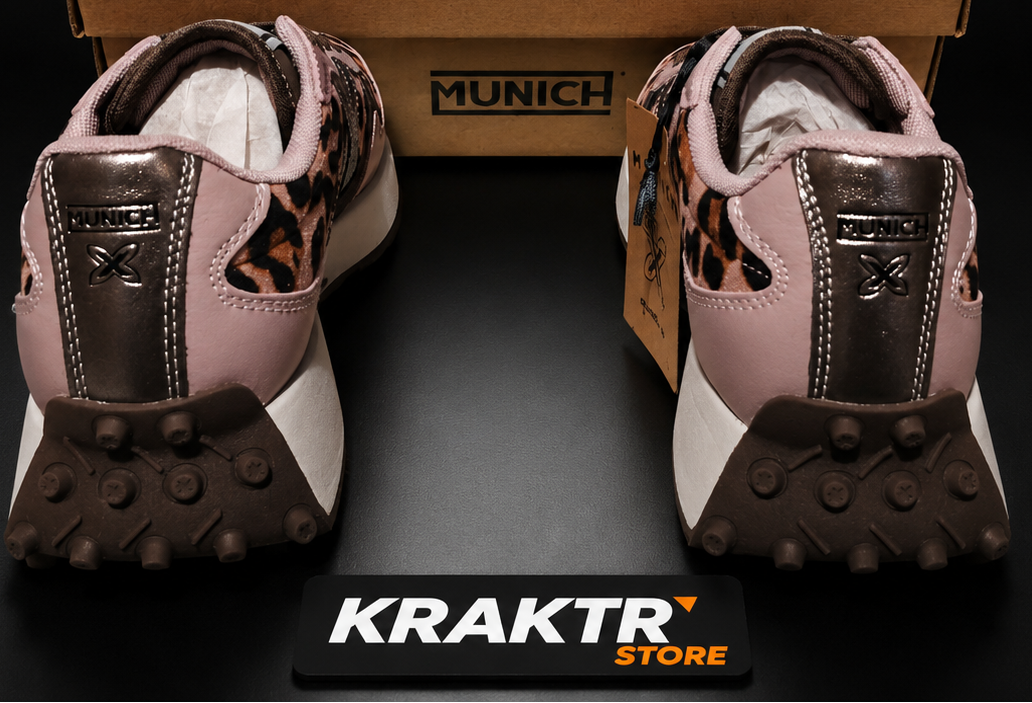 Munich Road Woman 28 Leopard Rose femme vue arrière de la paire