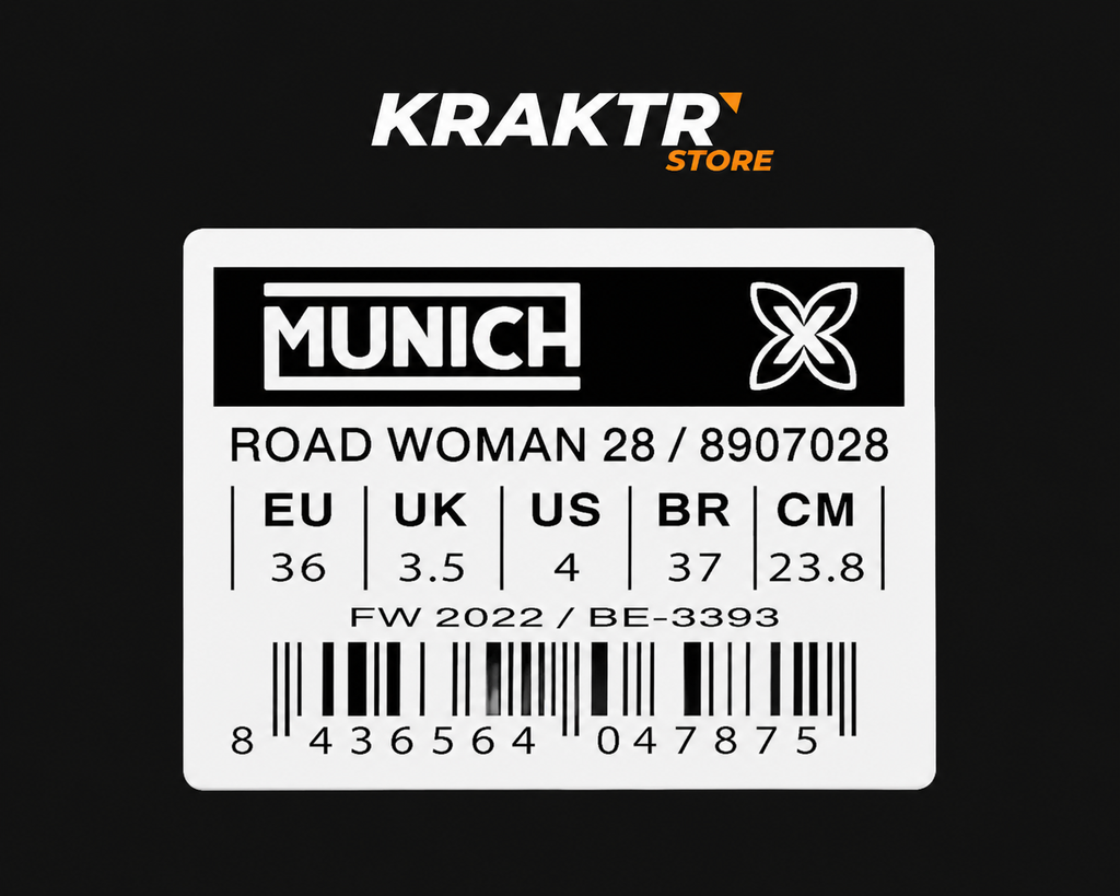 Étiquette intérieure Munich Road Woman 28 référence Road Woman 28