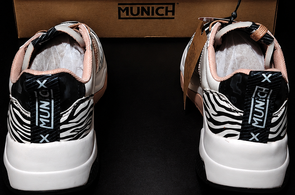 Munich Wave 125 Zebra Beige Rose vue arrière détails talon