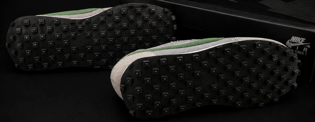 Détail mesh et suède Nike LD-1000 College Grey Fir