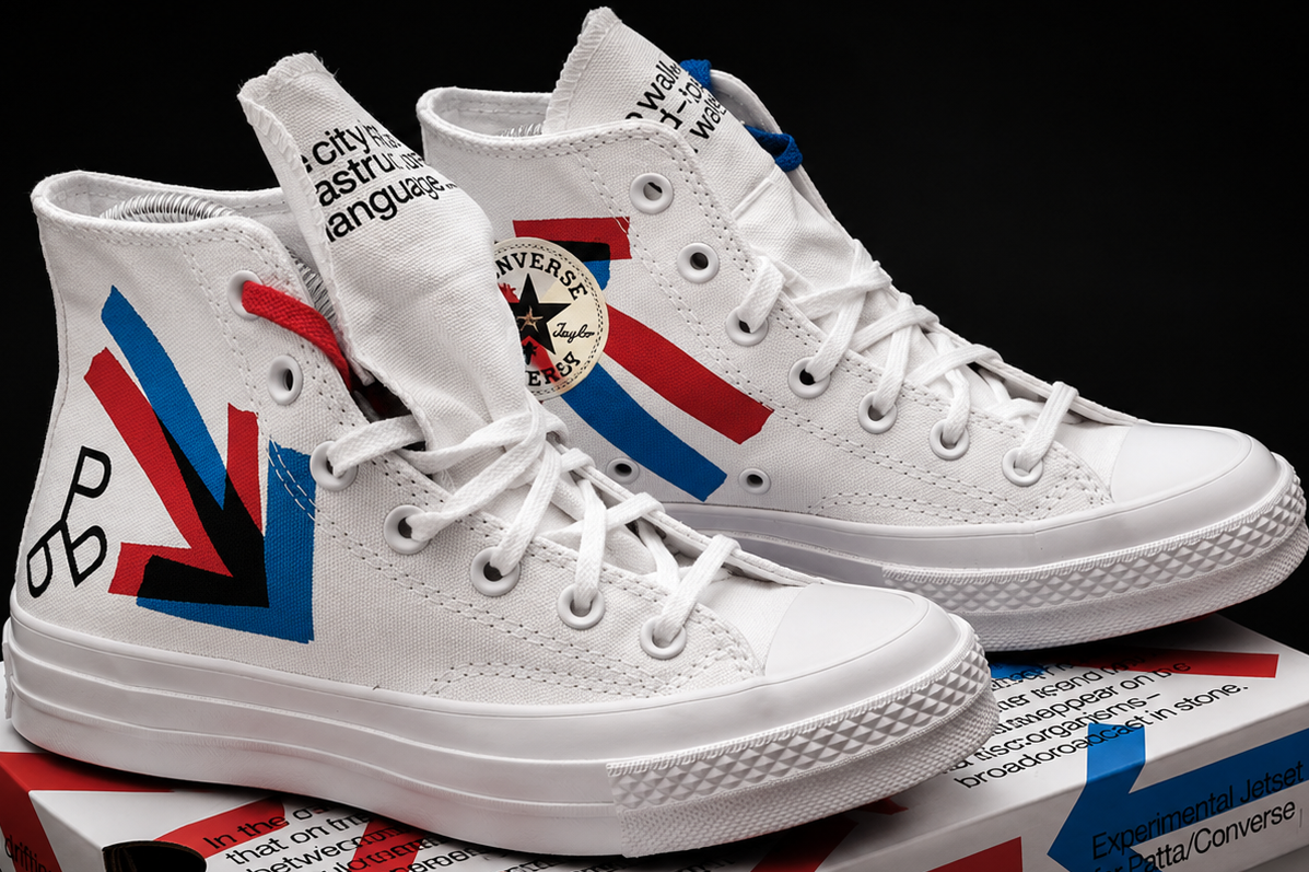 Converse Chuck 70 Hi Patta profil intérieur graphismes rouge bleu noir