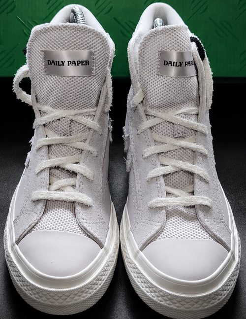 Converse x Daily Paper Star Player 76 Hi White Sand vue de dessus
