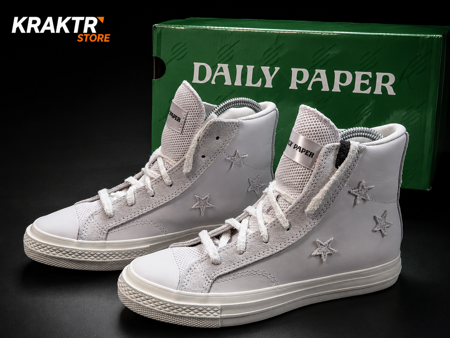 Converse x Daily Paper Star Player 76 Hi White Sand - Taille 38