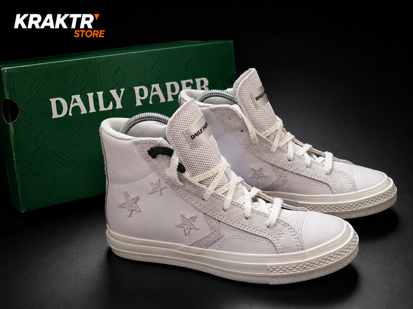 Converse x Daily Paper Star Player 76 Hi White Sand - Taille 38