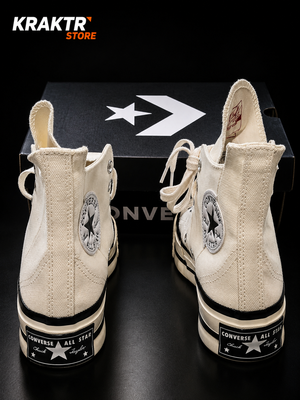 Converse Chuck 70 Plus Hi Egret Black - Taille 38