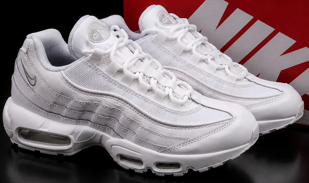 Nike Air Max 95 Essential White Grey Fog CT1268-100 sneakers premium vue 3/4 droite
