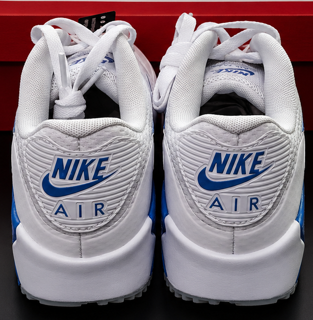 Nike Air Max 90 Golf Waterproof White Blue HV9305-100 vue arrière homme