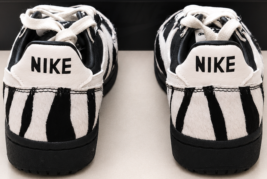 Nike Field General Zebra Black Sail femme vue arrière talons noir blanc