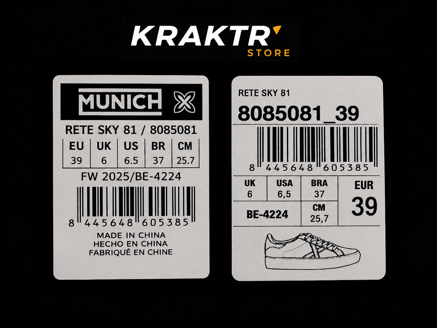Étiquettes boîte Munich Rete Sky 81 Rose Nude référence 8085081