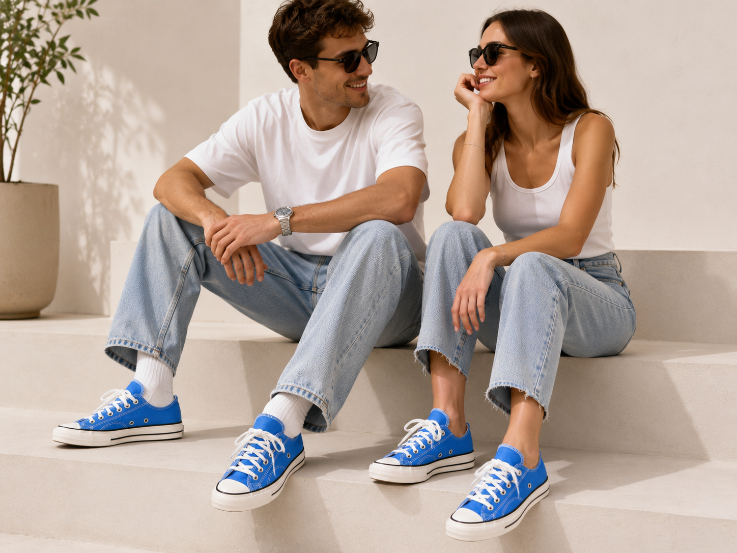 Converse Chuck 70 OX portée style streetwear unisexe par couple
