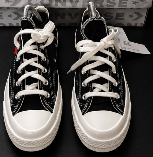 Converse Chuck 70 CDG PLAY OX vue dessus détails premium