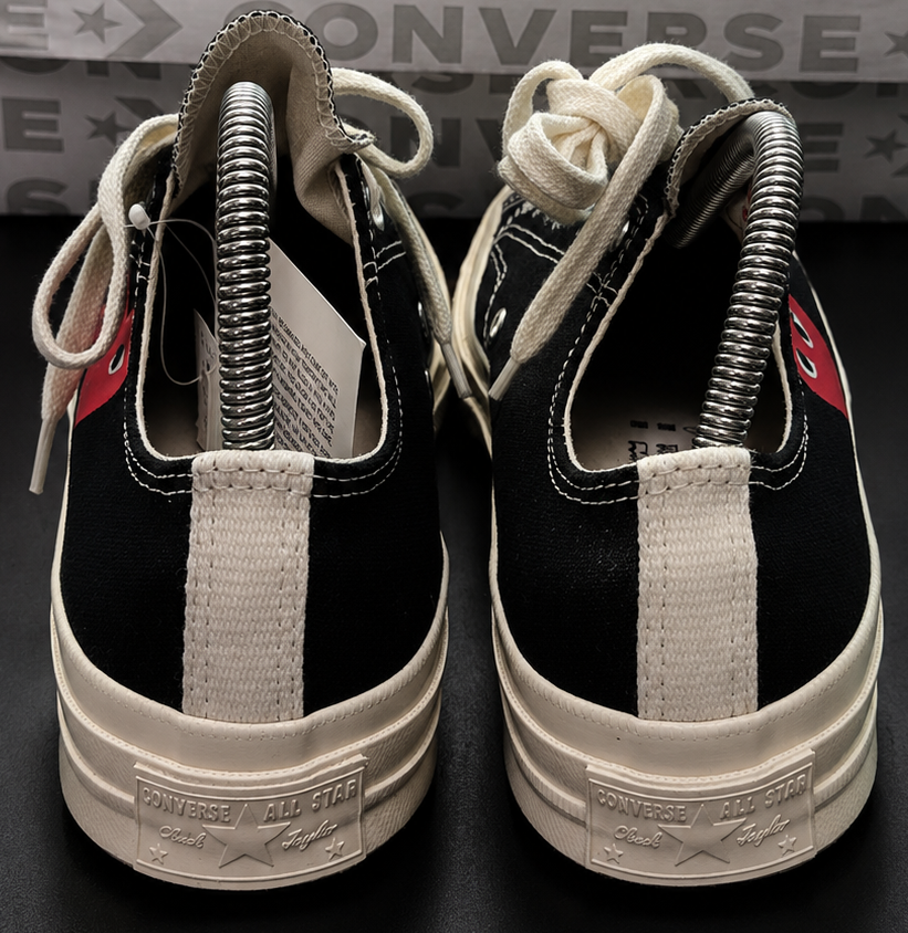 Converse CDG PLAY OX vue arrière détail talon All Star