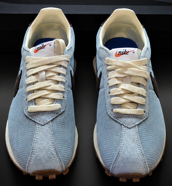 Nike LD-1000 LT vue dessus détails premium bleu marron