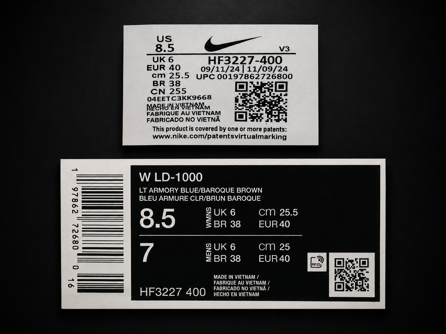 Étiquettes authentiques Nike W LD-1000 LT HF3227-400