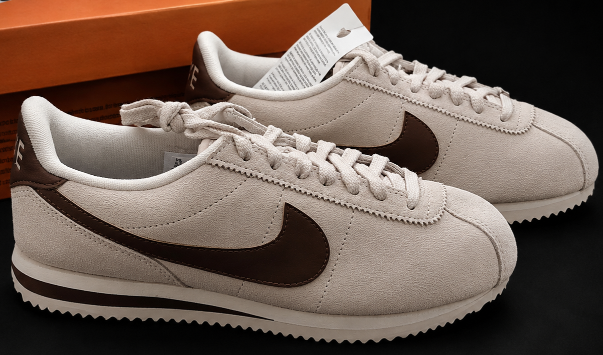 rown vue latérale avec boîte
Nike Cortez profil lifestyle premium authentique