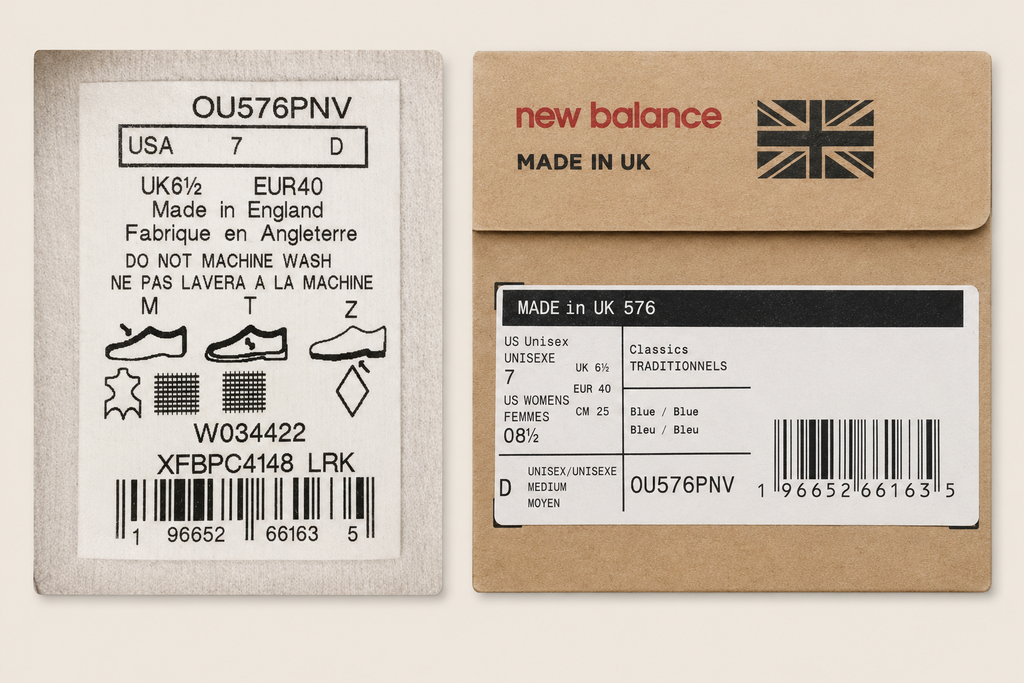 Étiquettes authentiques New Balance 576 Made in UK EU 40 US 7