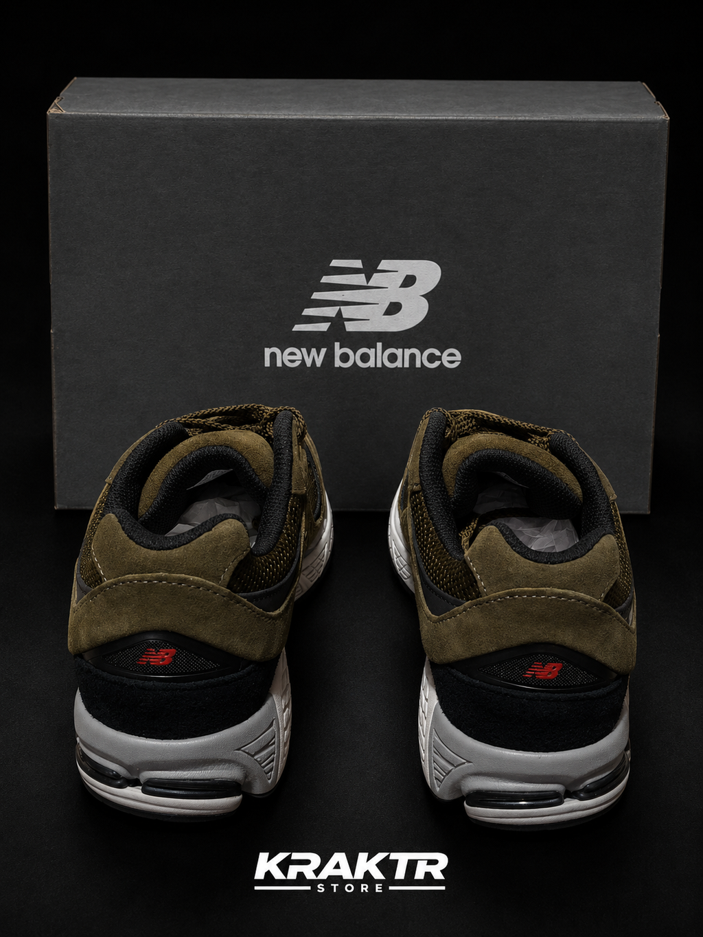 New Balance 2002R Olive Black profil running lifestyle premium