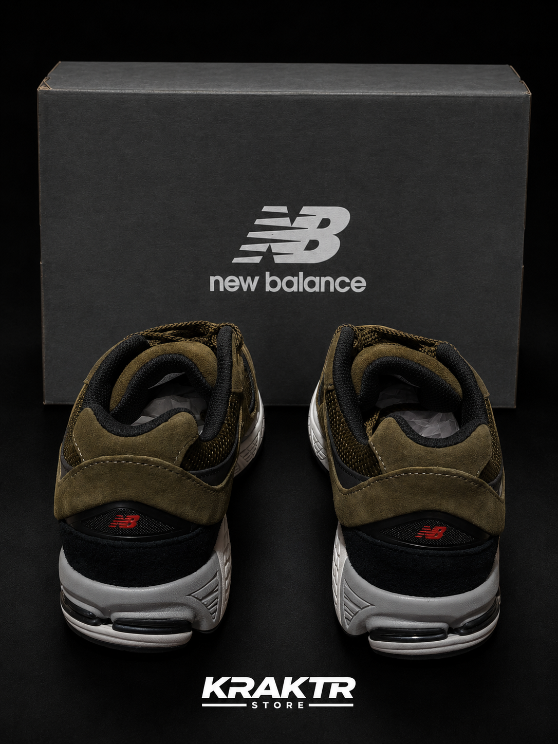 New Balance 2002R Olive Black profil running lifestyle premium