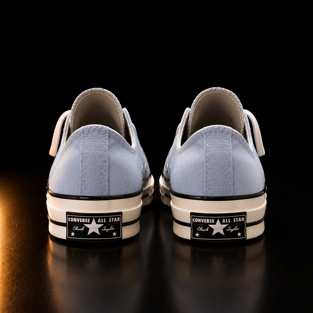 Converse Chuck 70 Ox A06522C Cloudy Daze vue arrière paire fond noir premium