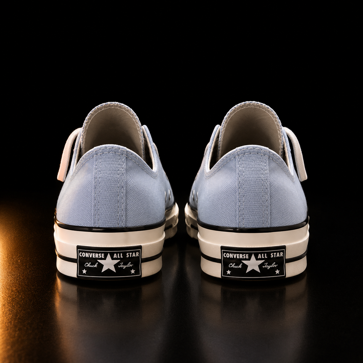 Converse Chuck 70 Ox A06522C Cloudy Daze vue arrière paire fond noir premium