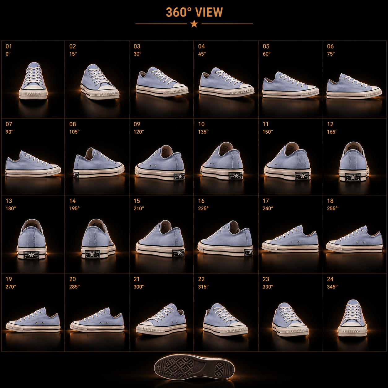 Converse Chuck 70 Ox A06522C Cloudy Daze présentation 360 degrés premium